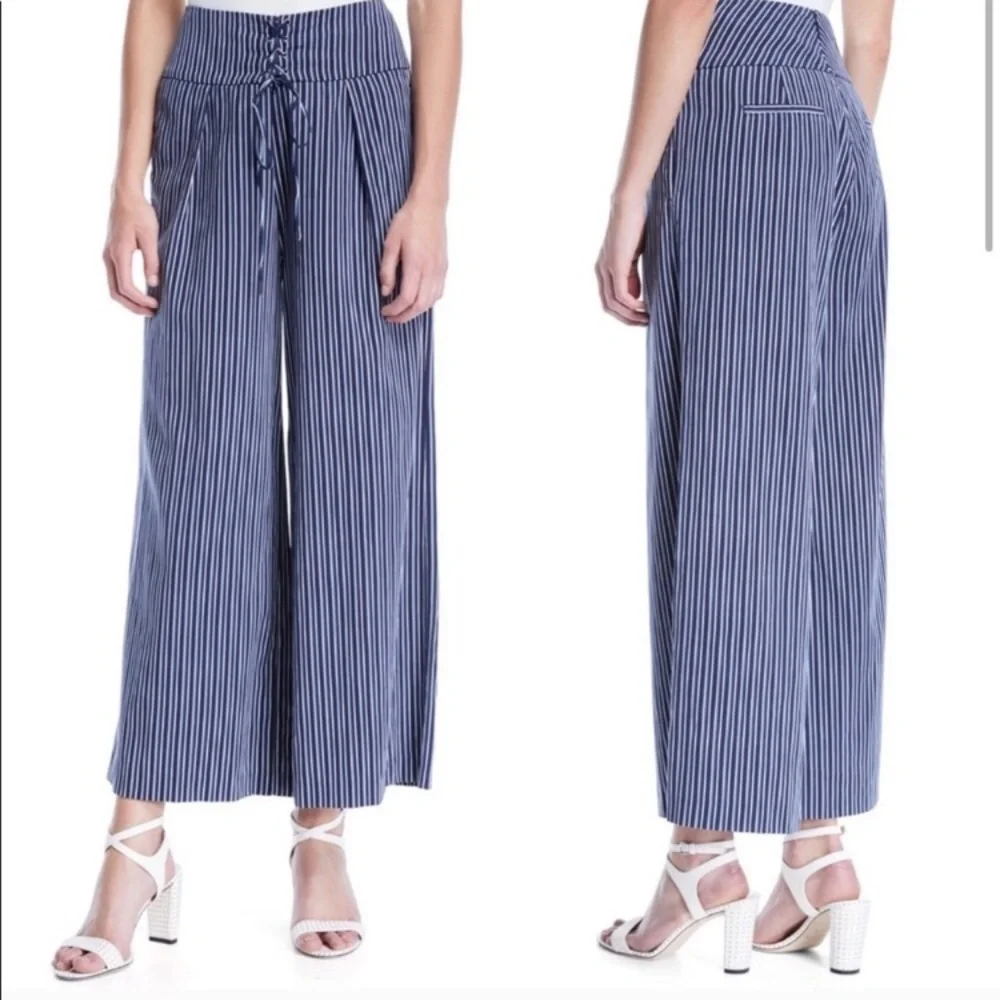 PAIGE Charisma high rise stripe wide leg pants - Picture 3 of 9